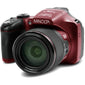 Minolta Pro Shot 20 Mega Pixel HD Digital Camera with 67x Optical Zoom, Full 1080p HD Video & 16GB SD Card (Red)