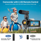 ALSONE Video Camera Camcorder FHD 1080P 24MP 16X Zoom Black Model 201LM with Microphone, Remote Control & 2 Batteries